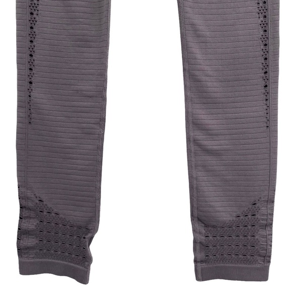 Gymshark Glow Seamless Tights Eyelet Cutout Athletic Leggings Brown/Gray | Sz XS - Picture 8 of 9